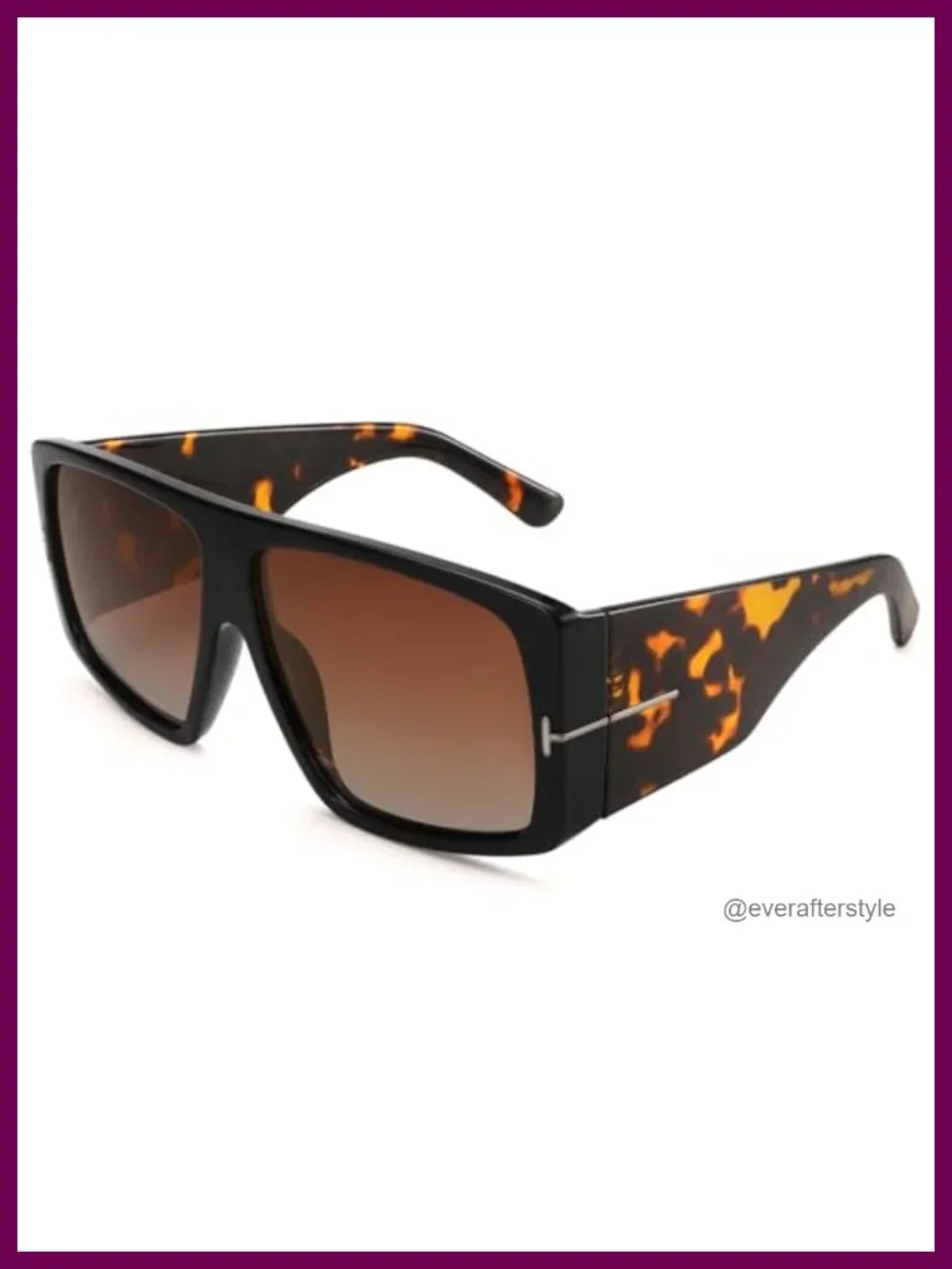 Oversized Square Sunglasses Women Trendy Retro Large Frame UV Protection